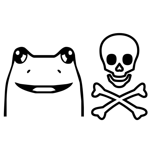 🐸☠ Emoji Domain black and white Symbola rendering